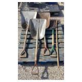 Scoop Shovels, Potato Fork and Rake