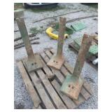 (3) John Deere Starting Brackets,