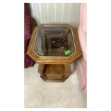 Glass top end table