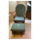 Glider rocker with glider ottoman