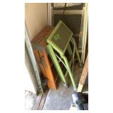 Wood and metal step stools