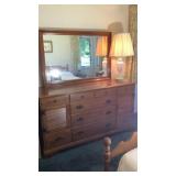 Dresser with mirror 62-3/4w 21-1/4d 67t