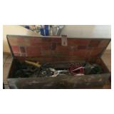 Tool box with assortment of tools