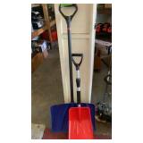 2 snow shovels