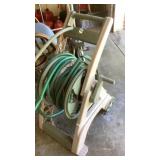 Hose reel cart with hose