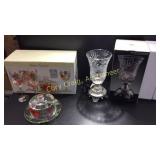 Nicole Electric Hurricane Lamp 24% Lead Crystal