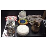 Kitchen Utensils, Plastic Ware, Ceramic Pitcher,