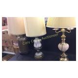 3 Table Lamps, Wicker Baskets Decor