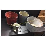 Galvanized Bucket, Aluminum Bucket, Old Light