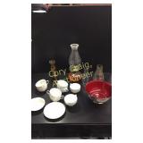 Oil Lamps, China Set Silver Plate Bowl