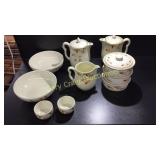 Jewel Tea Leaf 
2 Bowls
2 Coffee Pots
2 Small