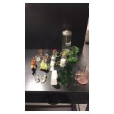 Green Glass, Pink Glass, Assorted Salt and Pepper
