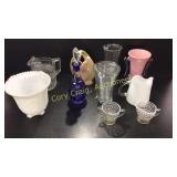 Porcelain Clear Glass Vases, Clear Glass Pitcher,