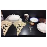 Pink Depression Plates, Wall Plate, Misc, Wood