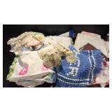 Large Lot of Dollies, Table Runners, Table Cloths