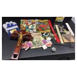 Comic Books, Match Boxes, Military Patches, Work