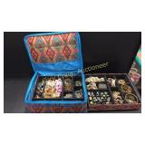 2 Trays Of Costume Jewelry Some Signed Pieces