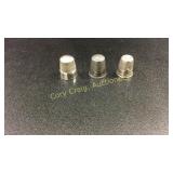 3 Silver Thimbles
