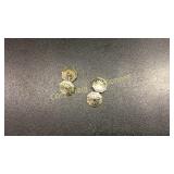 Front White Gold 14 K Cufflinks