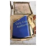 2 Boxes OF Records & Magazine Rack Of Records