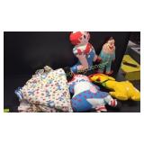 Cloth Doll, Dog, Clown