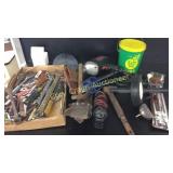 Flat OF Tools, Craftsman Drill, Lard Bucket, Misc