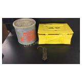 Galvanized Minnow Bucket, Scale, Plastic Tackle