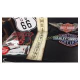 Assorted Metal Signs
Harley Davidson, Route US