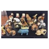 Assorted Ceramic Animals, Dog, Cats, Wild Animals