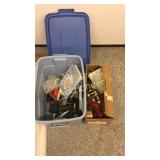 Tub of Misc and Box Of Misc