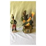 Robin Decanter WITH DAMAGE and Military Decanter