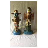 2 Totem Pole Decanters