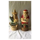 Moonshiner and Santa Decanters