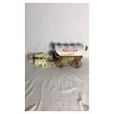 Harolds Club Reni Or Bust Covered Wagon Decanter