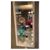 Ceramic, Porcelain, Clear, Pink, Blue, Coin Glass