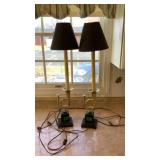 Pair Of Trumpet Instrument Lamps