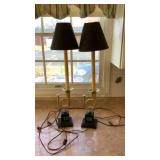 Pair Of Trumpet Instrument Lamps