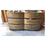 Bow Front Dresser 56 1/2' x 22' x 35' w/contents