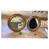 Round Mirror Gold Like Frames 12"