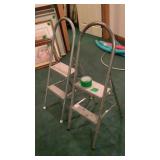 Pair of fold-up step stools Pair of fold-up step stools