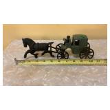 Cast Iron horse and Wagon