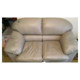 Leather loveseat & Plad Sofa