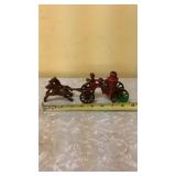 Cast Iron Horse, Firefighter, and Cast iron Tank Cast Iron Horse, Firefighter, and Cast iron Tank