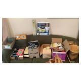 Books, Glass Chimneys, Cassette Tapes, radio, Books, Glass Chimneys, Cassette Tapes, radio,