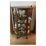 Walnut Curio Cabinet 65' T EXCLUDING CONTENTS Walnut Curio Cabinet 65' T EXCLUDING CONTENTS