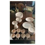 Pink Dinner Set 57 Pc Has Chips