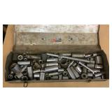 Tool Box and Assortment of Sockets Tool Box and Assortment of Sockets