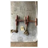 Ratchet Chain Binders (2) MISSING HOOKS ON ONE Ratchet Chain Binders (2) MISSING HOOKS ON ONE