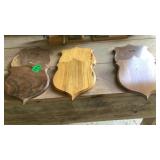 Wood Mount Backs (6), made for deer antlers Wood Mount Backs (6), made for deer antlers