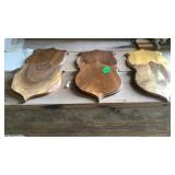 Wood Mount Backs (6), made for deer antlers Wood Mount Backs (6), made for deer antlers